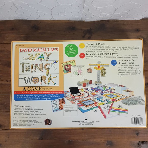 David Macaulay's The Way Things Work Mechanical Board Game 2-4 Players - Picture 2 of 5